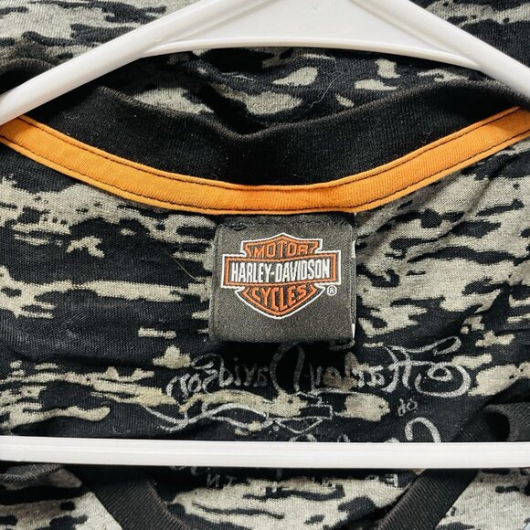 Harley Davidson Shirt Womens Small Cool Springs Franklin TN Shirt Gray Bling - Picture 4 of 4
